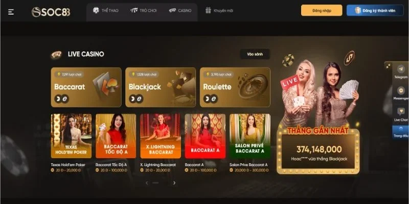 Chuyên mục Casino cuốn hút khi tham gia tại nhà cái