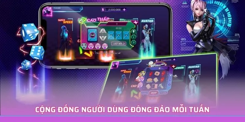 Cộng đồng người dùng đông đảo mỗi tuần