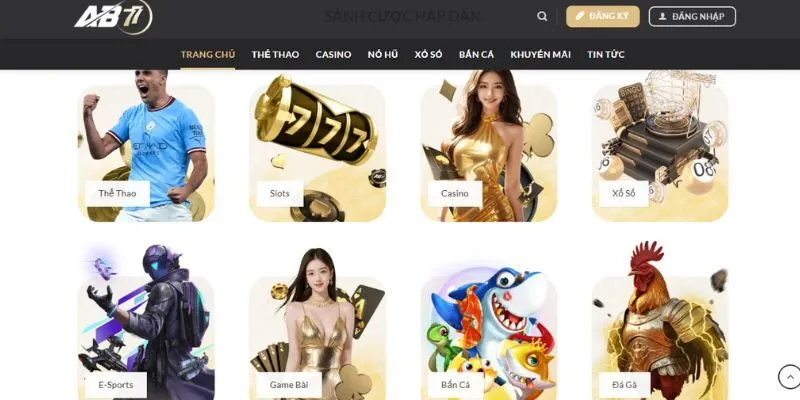 Điểm qua những sảnh game hấp dẫn tại nhà cái AB77