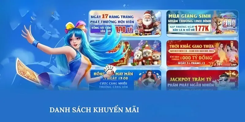 Sân chơi hỗ trợ cung cấp đa dạng các sự kiện ưu đãi khủng